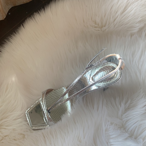 COPY - Schutz Vikki lace up sandals- silver NWT - Picture 6 of 14